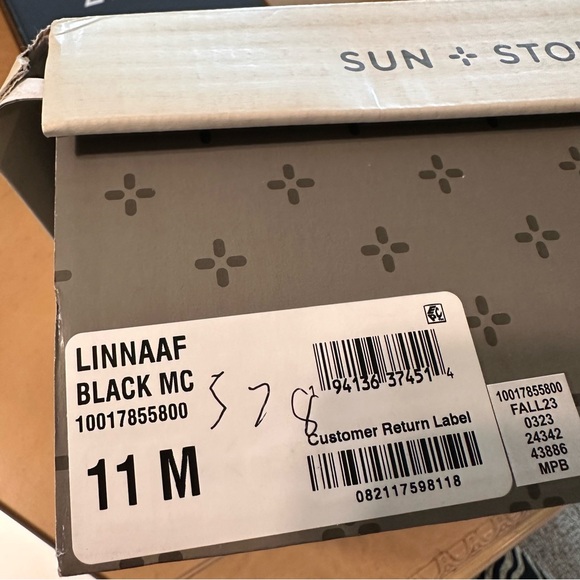 Sun + Stone Black Lace Loafer Flats - Picture 3 of 11